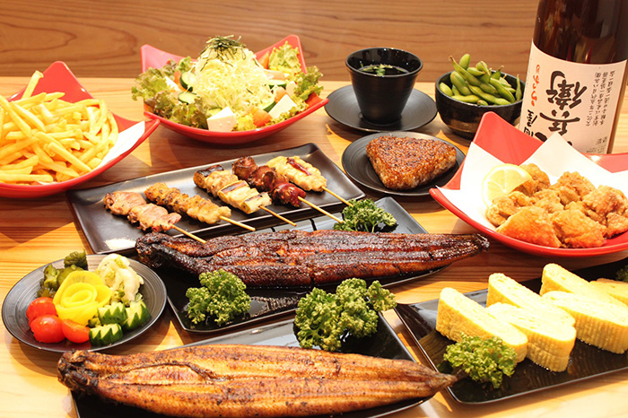 鰻料理のセット