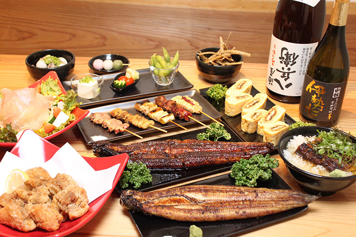 鰻料理のセット